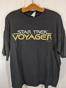 Star Trek Voyager 1994 Logo Shirt Janeway Sz XL Vintage Mens 90s space sci-fi - Picture 1 of 5