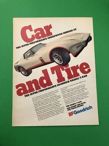 CORVETTE CHEVROLET ORIGINAL VINTAGE PRINT AD ADVERTISEMENT B.F. GOODRICH TIRES - Picture 1 of 1