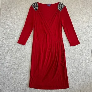 VTG Vivienne Tam Dress sz Large Chain Sequin Beads Shoulder Applique - Picture 1 of 10