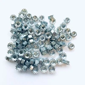 (PKG of 100) Metric M4-0.7 Keps Nut, K-Lock, M4, M4x0.7 Zinc-Plated Steel - Picture 1 of 2