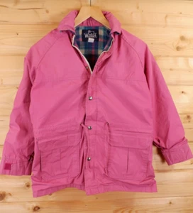 Vintage Womens Woolrich Waterproof Rain Jacket Parka M Pink Made In USA - Picture 1 of 8
