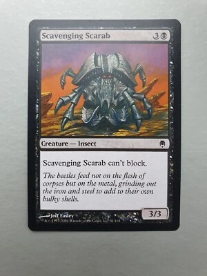 Scavenging Scarab , MTG Darksteel (2004) Common Black Creature NM - Image 1 of 2