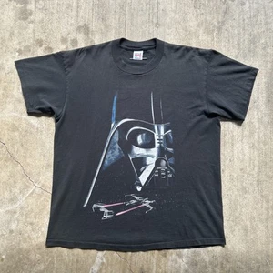 Vintage Star Wars A New Hope Darth Vader T Shirt XL Anvil Faded Small Pinholes - Picture 1 of 6