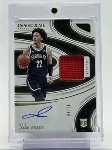 JALEN WILSON 2023-24 IMMACULATE SNEAKER RPA ROOKIE PATCH RC AUTO 42/49 - Picture 1 of 2
