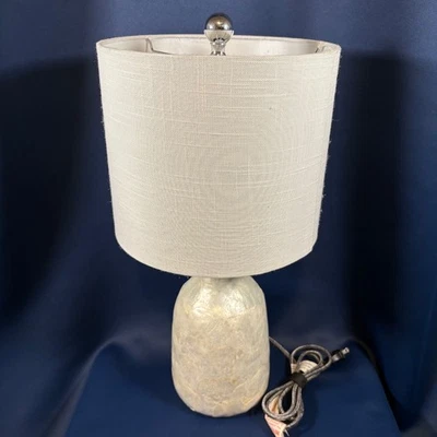 Lucille 21 in. Pearl Seashell Table Lamp by JONATHAN Y - Image 1 of 4