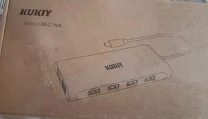 Kukiy 10-in-1 USB-C Hub für MacBookPro / Air (Thunderbolt 3) Model # C8-C89 Neu - Bild 1 von 1