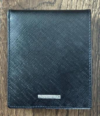 De colección Nueva Cartera GIVENCHY de Cuero Negra Plegable para Hombres RARA Interior de Cuero Rojo Foto 1 de 4