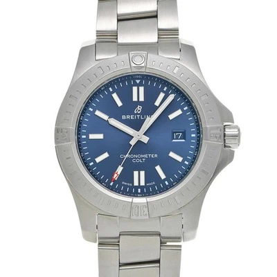 BREITLING Colt Automatik 44 A17388101C1A1 blau Herrenuhr gebraucht #71014 - Bild 1 von 4