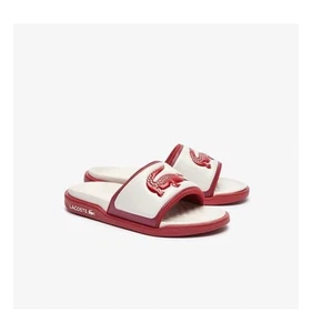 Chanclas Lacoste serve slide dobles - Color: ROSA,Talla: 37 - Imagen 1 de 3