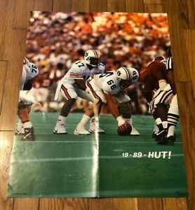 VINTAGE 1989 AUBURN TIGERS AUTOGRAPHED SIGNED POSTER 17x22 COLLEGE FOOTBALL