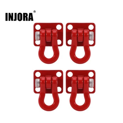 INJORA Metall-Abschlepphaken für SCX24 TRX4M 1/24 1/18 RC Crawler, 2 Satz