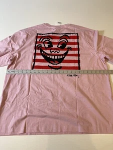 Camiseta Keith Haring x H&M Rosa Gráfico EE. UU. Manga Corta XLNWT - Imagen 1 de 9