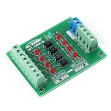 4 Channel 24V to 5V PLC Signal Converter Level Voltage Board 4Bit Optocoupler LO