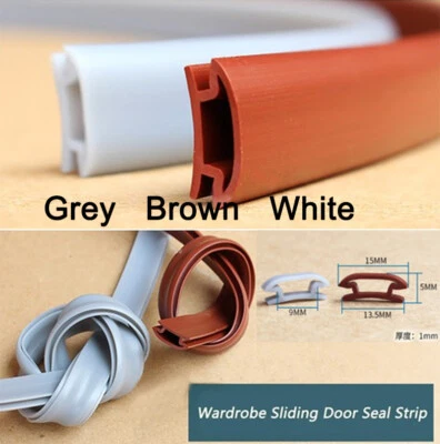 Wardrobe Sliding Door Bayonet-Typ Seal Strip Draught Excluder Dustproof  Bumper - Image 1 of 4