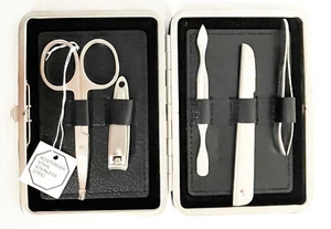 WINDROSE MANICURE ETUI  NAGELETUI REISENAGELETUI NAGELPFLEGE SET SCHWARZ - Bild 1 von 2