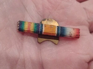 WWI / WWII British / Canadian 3 Place Button Hole Ribbon - Picture 1 of 2