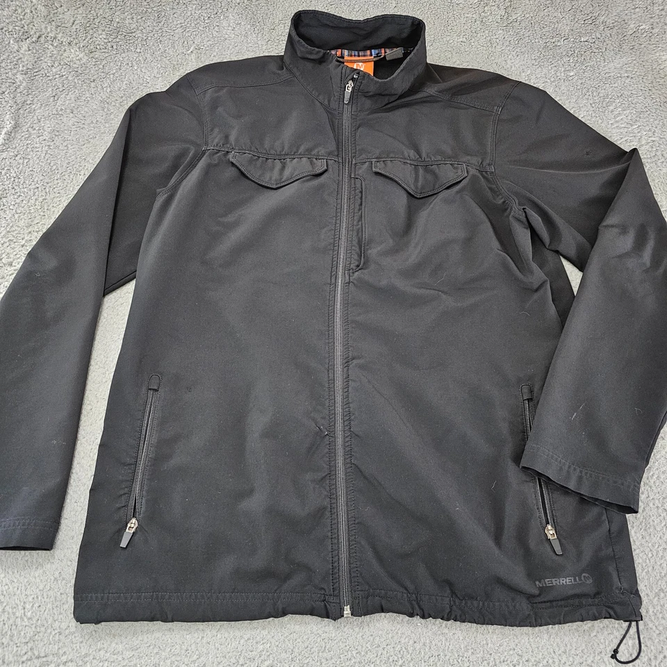 Chaqueta Merrell Para Hombre Extra Grande Negra Exterior Cremallera Completa Manga Larga Softshell Foto 1 de 4