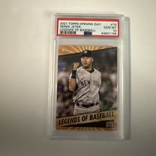 2021 Topps Opening Day Derek Jeter Legends of Baseball LOB-10 PSA 10 HOF Yankees