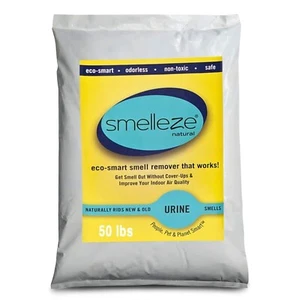 SMELLEZE Eco Urine Odor Eliminator Deodorizer: 50 lb. Granules Get Smell Out - Picture 1 of 6