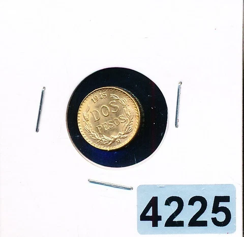 MEXICO  - 2 PESOS GOLD - 1945 - CHOICE BU - #4225 Cover