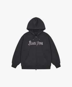 BLACKPINK WORLD TOUR BORN PINK BACKSTAGE MD ZIP-UP HOODIE TYPE 1 CHARCOAL NEW - Picture 1 of 5