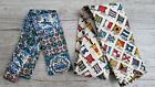 Lot of 2 Neck Tie VTG Rooster 50s 60s Square End - Blue Green & Nautical Flags
