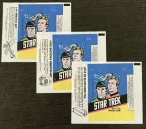 1976 Topps Star Trek all 3 Variations Empty pack wax Wrappers**no tears or rips - Bild 1 von 1