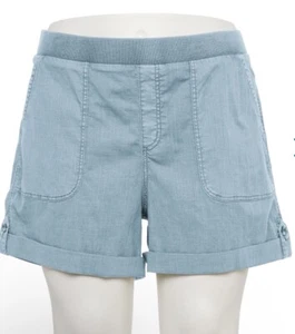 Light Blue Pull on Woman's Shorts Ultra Comfort Waist Band w/ Pockets Sz 4X NWT - Picture 1 of 9