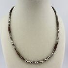 17.5” 925 Sterling Silver Copper Brass Tri Tone Heshi Bead Unisex Necklace