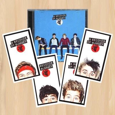 +4 БОНУС-ТРЕКА----5 СЕКУНД ЛЕТА эксклюзивный синий 5SOS CD с картами 1119 - Изображение 1 из 4