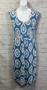 Vestido Boden Jersey Cambio Verano Azul Blanco Rosa Talla 12 Túnica Sin Mangas Vacaciones - Imagen 1 de 11