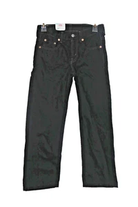 Levi NWT jeans 24x23 boys solid black denim good looking jeans - Picture 1 of 8