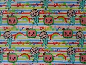 Cocomelon cotton fabric 100% Cotton by the 1/2 yard 55 inch width - Picture 1 of 2