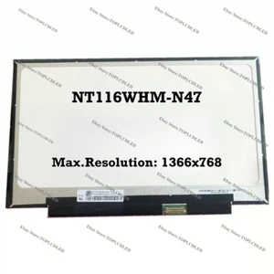NT116WHM-N47 V8.0 11.6 Inch 1366×768 Matrix LED LCD Screen Panel - Picture 1 of 1