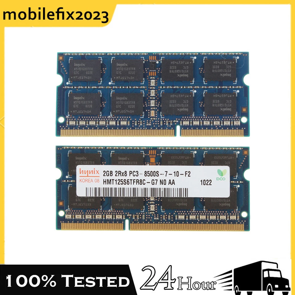 Hynix 2GB DDR3 2Rx8 PC3-8500S 1066MHZ Laptop Memory Stick Notebook RAM Non-ECC - Image 1 of 4