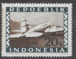 1949 Negara Repoeblik/ Indonesia Republik/20S.RED CROSS Airplane MNG VF - Picture 1 of 2