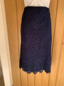 Roman Navy Blue Straight Skirt Size 12 - Picture 1 of 9