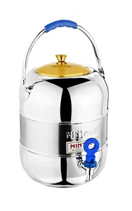 Mintage Water Pot Stainless Steel Water Storage Jug With Tap Container 4 Ltr - Picture 1 of 5