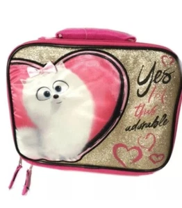 Fiambrera Bolso Rosa Lindo Niñas Secreto Vida de Mascotas 2 Gidget Escuela Aislado NUEVO - Imagen 1 de 16