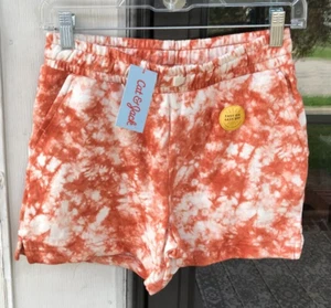 Cat & Jack sz L Copper Tie Dye Knit Pull On Shorts Drawstring Pockets New C6 - Picture 1 of 6