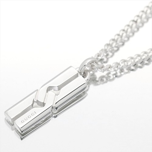 Gucci Collana Ciondolo Lungo Nodo Argento Ag925 Donna 313466 J8400 8106 Autentica