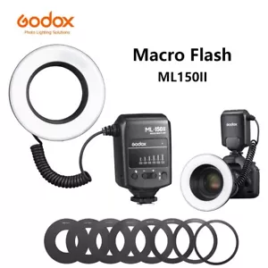 Godox ML-150II LED Macro Ring Flash Light Speedlite +Adapter Ring Canon Nikon - Picture 1 of 12