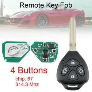 Smart Key Fob Keyless Entry Remote 4D67 Chip Fit for Toyota Alphard  2005 - 2009 - Picture 1 of 9