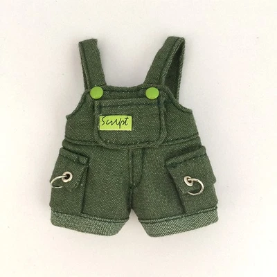 OB11 Green Denim Overalls Doll Clothes Fit Volks Dollfie Dream 1/12 Scale - Image 1 of 4