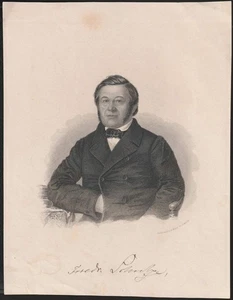 c1850 Friedrich Gottlob Schulze Gävernitz Ökonom Landwirt Stahlstich-Porträt - Picture 1 of 1