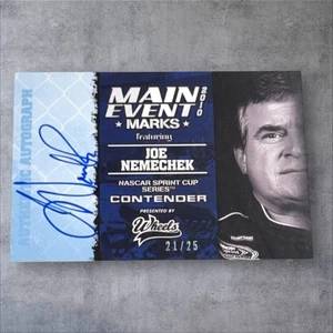 Joe Nemechek PACK PULLED NASCAR signed card 2010 MAIN EVENT MARKS BLUE #21/25 - Picture 1 of 2