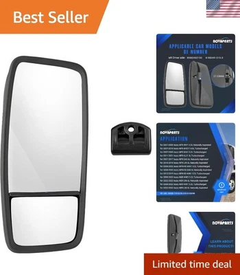 Adjustable Left Driver Side Mirror for 2007-2023 Isuzu NPR/NQR/NRR - OEM Quality Foto 1 de 4