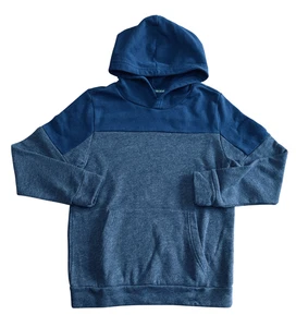 TEK GEAR Boys Hoodie Youth Medium Dark Gray/Navy Blue Ultrasoft Fleece Pullover - Picture 1 of 3