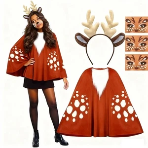 Weihnachten Moschus Hirsch Cosplay Kostüm Performance Outfit für Party und Bühnenshow - Bild 1 von 4
