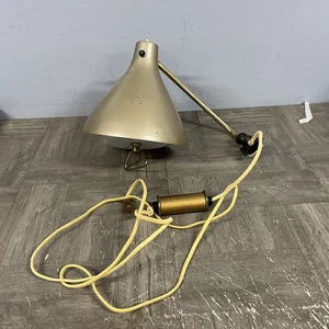 VTG MCM Mid-Century Modern Swing Arm Wall Mounted Lamp Light Fixture MCM Retract - Picture 1 of 19